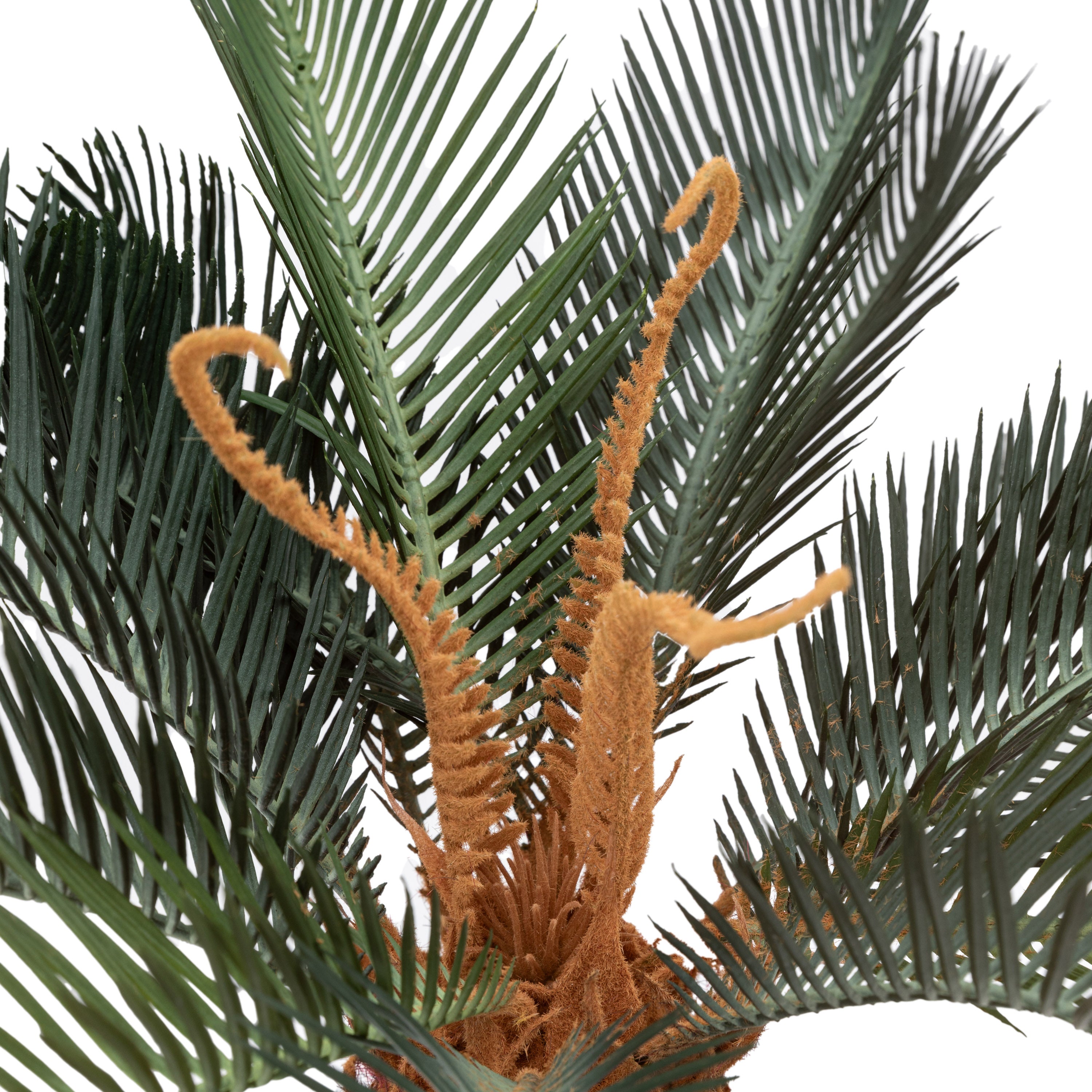 Artificial Wide Palm in Concrete Pot